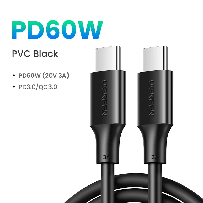 UGREEN 100W USB C to USB C Cable PD Fast Charging Cable 5A 100W Type C Cable for MacBook iPad Pro Fast Charger PD Cable USB C