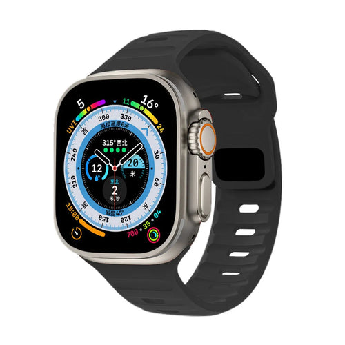 Silicone Sport Strap For Apple Watch Band 49mm 45mm 44mm 42mm 40mm