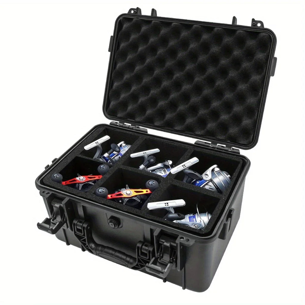 1 portable toolbox with pre cut sponge insert, shock resistant and wear-resistant hard shell protection tool equipment box