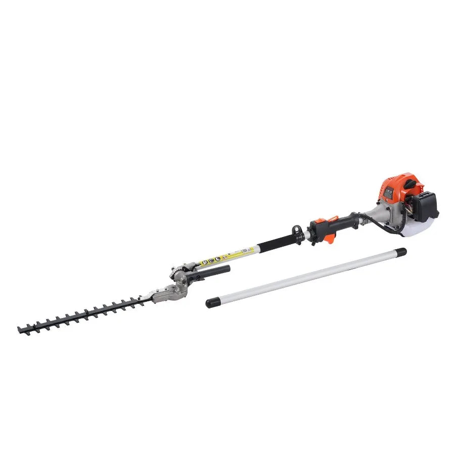 26CC 6in1 MultiFunctional Trimming Tools Gas Hedge Trimmer Weed Eater String Trimmer Brush Cutter Edger Pole Saw Chainsaw Prun