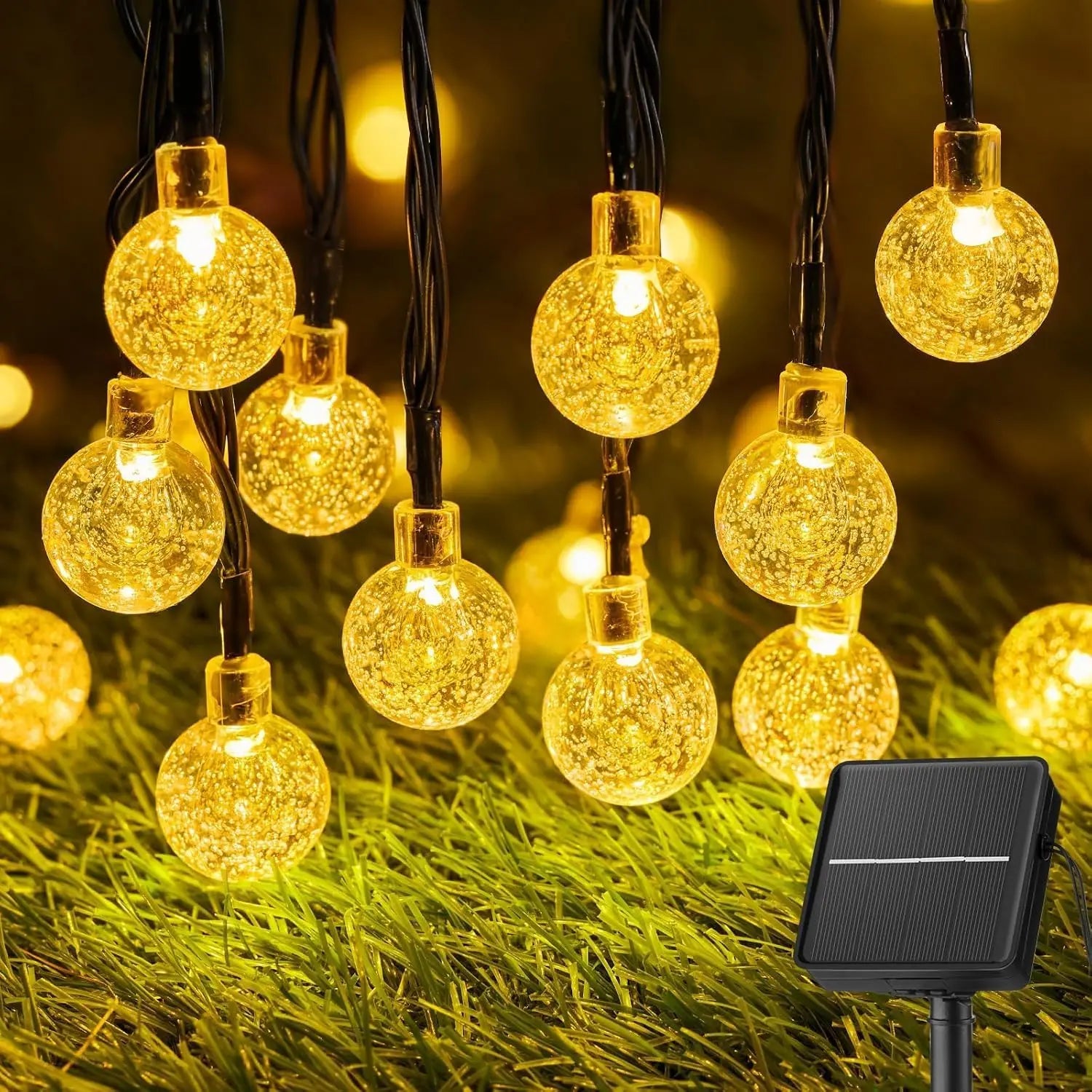Solar String Lights Outdoor 50 LED with 8 Lighting Modes Waterproof Patio Lights for Garden Yard Party Halloween Christmas Decor