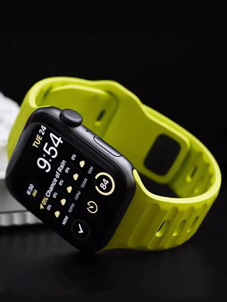 Silicone Sport Strap For Apple Watch Band 49mm 45mm 44mm 42mm 40mm