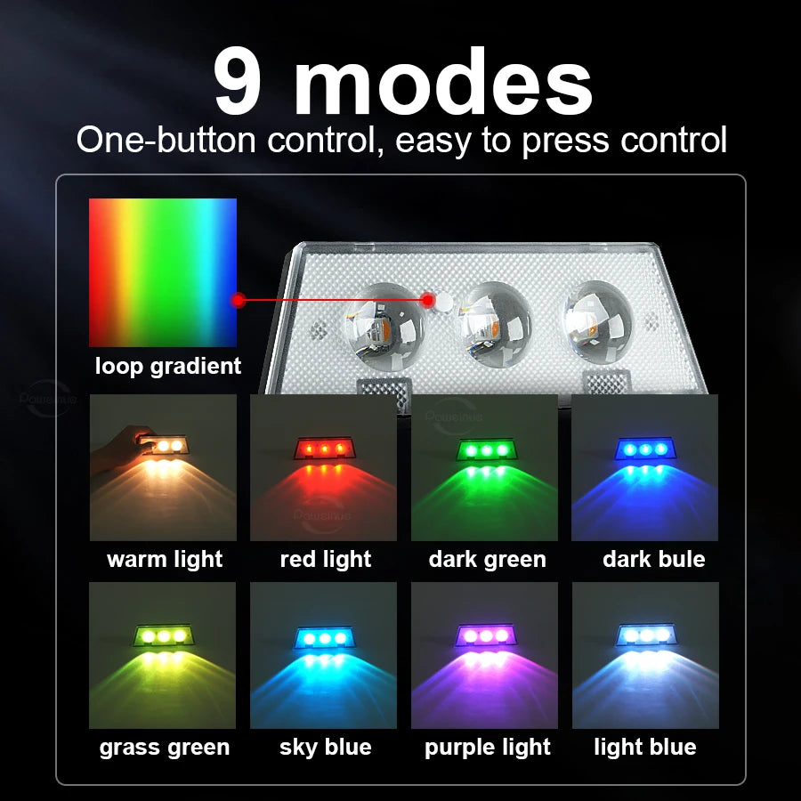 Solar Wall Lamp Outdoor Solar LED Lights RGB color Light source Down Luminous Lighting Yard Garden Decoration Solar Powered Lamp
