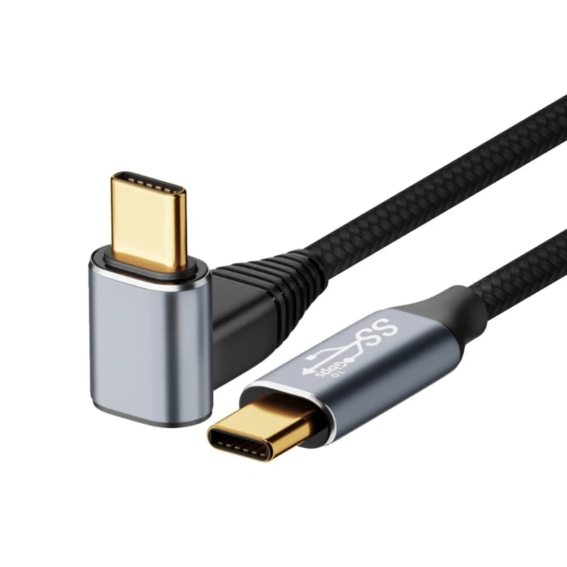PD 100W Type C Cable 90 Degree USB C Fast Charging Wire Cord Type-C Adapter Cord 0.5M 1M 1.5M 2M