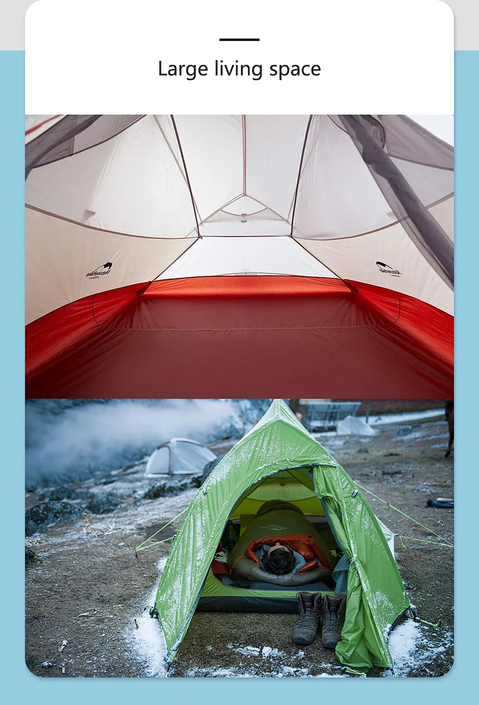Naturehike Cloud Up 1 2 3 Person Camping Tent Ultralight Waterproof Trekking Tents Hiking Backpacking Shelter Tent Travel Tent
