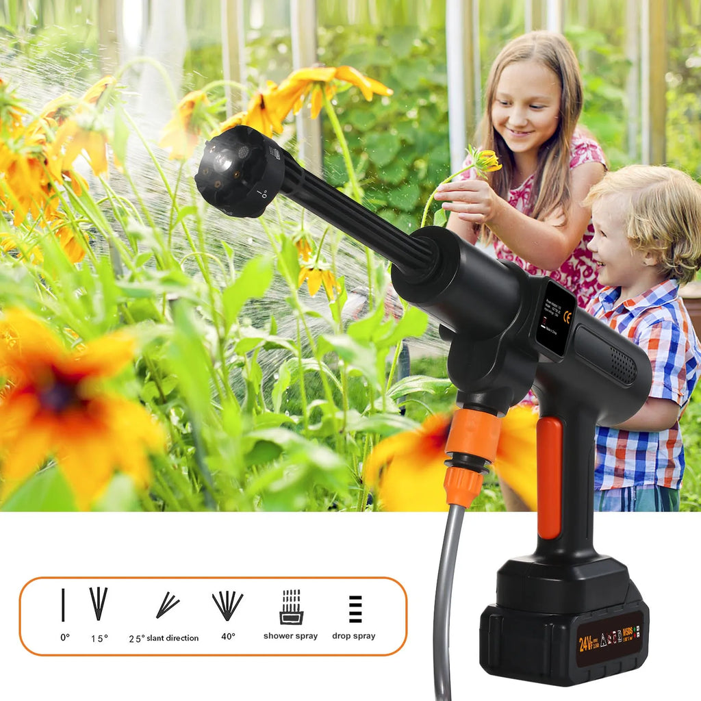 Handheld Pressure Washer Portable Power Cleaner with Rechargeable 1500*10mAh Battery Multiple Injection Modes Car Washer Gun