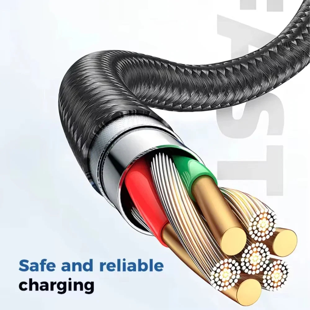 PD 100W Type C Cable PD Fast Charging USB C Display Cable Charger Cord For iPhone15 Macbook iPad Xiaomi Data Cord Wire