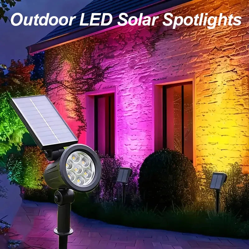 Solar Spotlight 9 LEDs Solar Lawn Lights Outdoor Waterproof Landscape Garden Lighting Atmosphere Lamp for Patio Yard Halloween