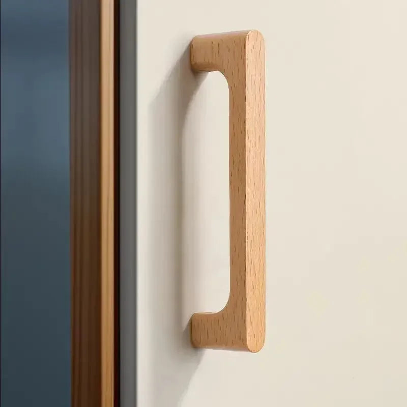 Solid Wooden Kitchen Door Dresser Wardrobe Knobs Cupboard Drawer Pull Cabinet Furniture Handle
