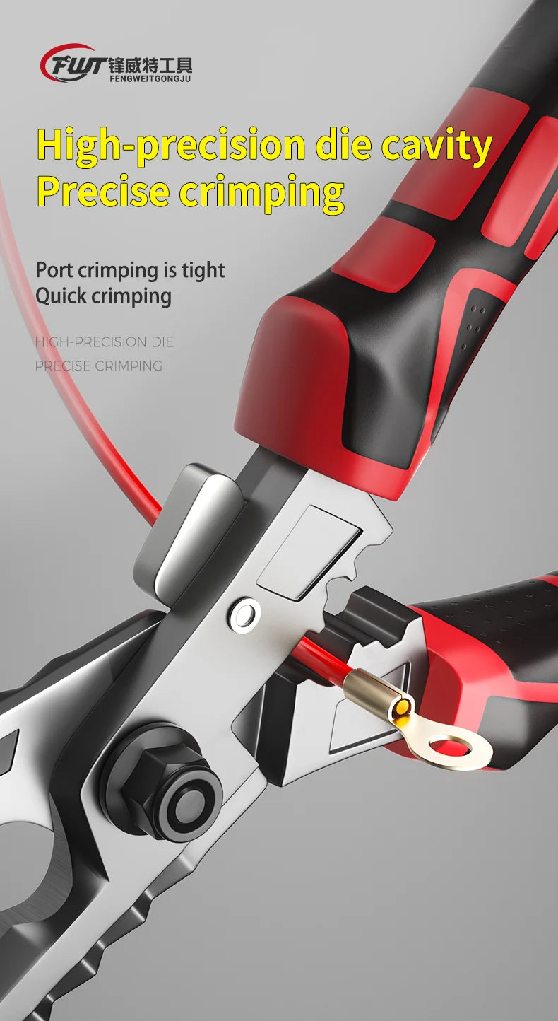 Multi-Functional Electrician Scissors, Crimping Wire Cutting Tool with Wrench Function for Metal Sheet and Cable Cutting