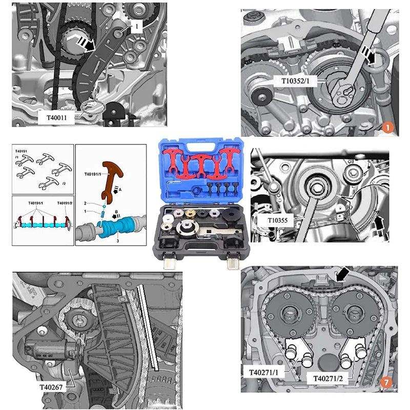 EA888 Crankshaft Timing Position Tool Set For Volkswagen Magotan Tiguan For Audi A4L CC Q5 Passat 1.8T 2.0T Timing Special Tools