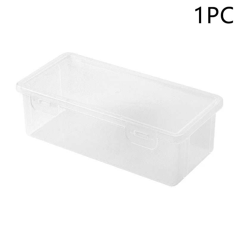 1/2pcs Portable Simple Plastic Transparent Pencil Box Student Stationery Pencil Case School Supplies For Kids Teachers