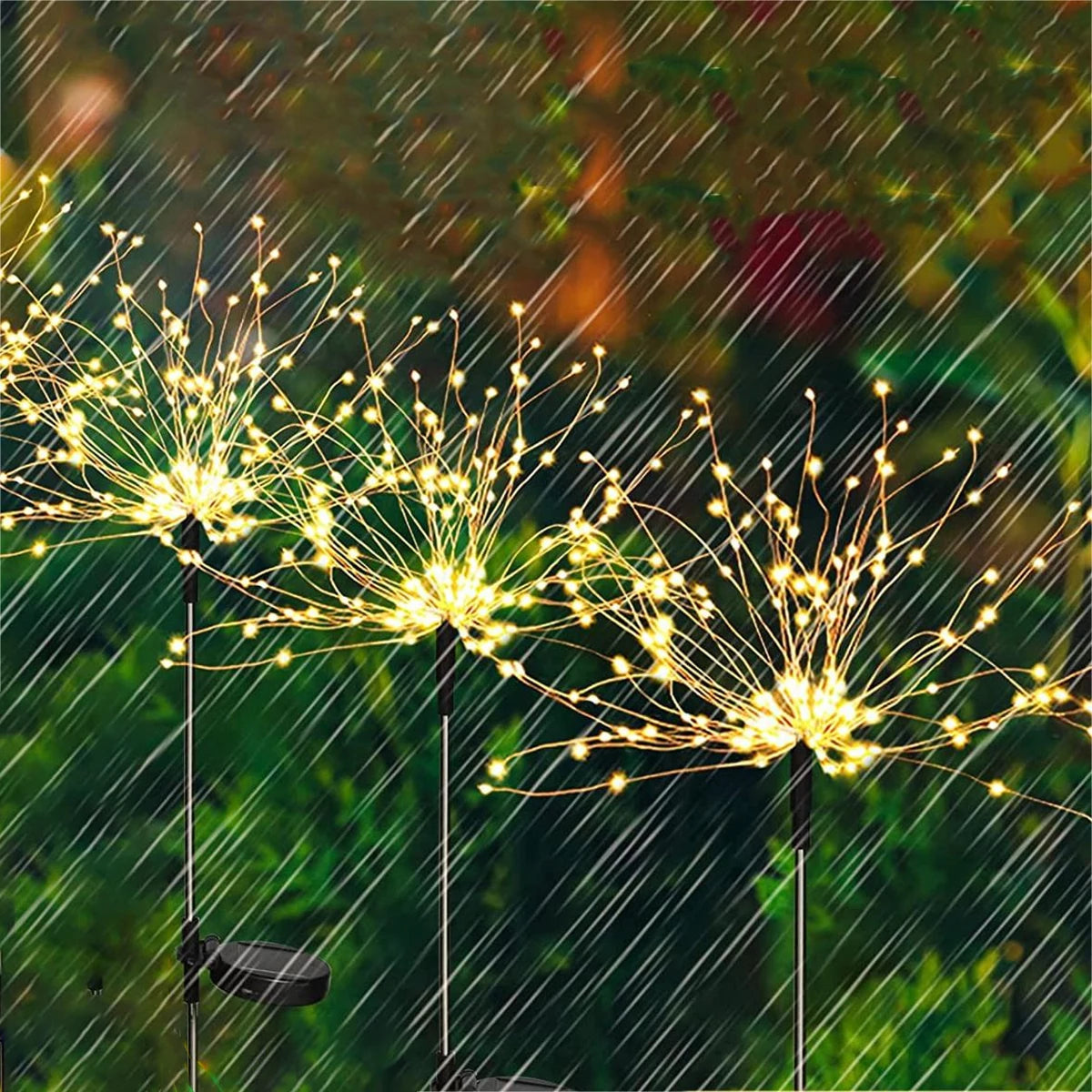 Solar Fireworks LED Light Outdoor Waterproof Solar Light 8 Lighting Modes DIY Starburst Fairy Light Holiday Decorative Lights
