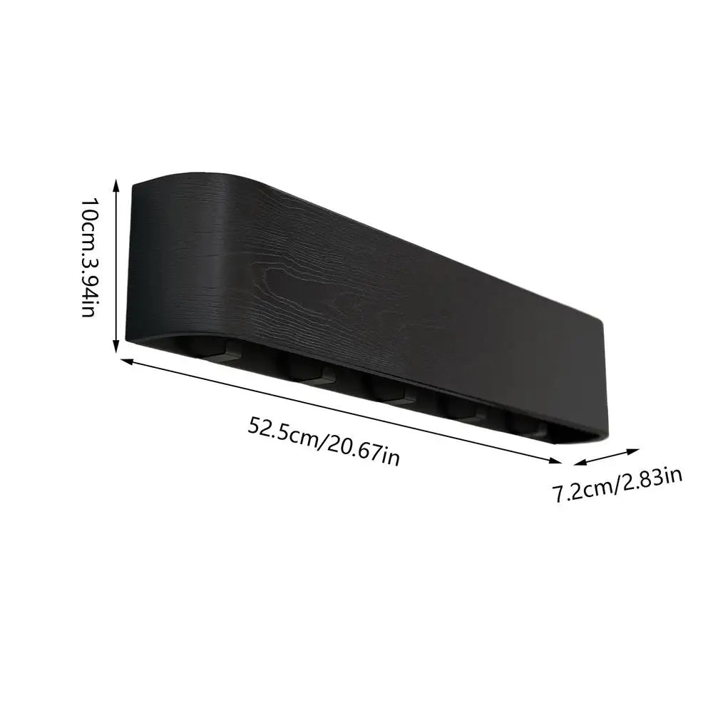 Wall-Mounted Coat Rack Wall Coat Hanger Rack with Folding Hooks No-Drill Organizer Wooden Clothing Hanger for Household Bag Keys