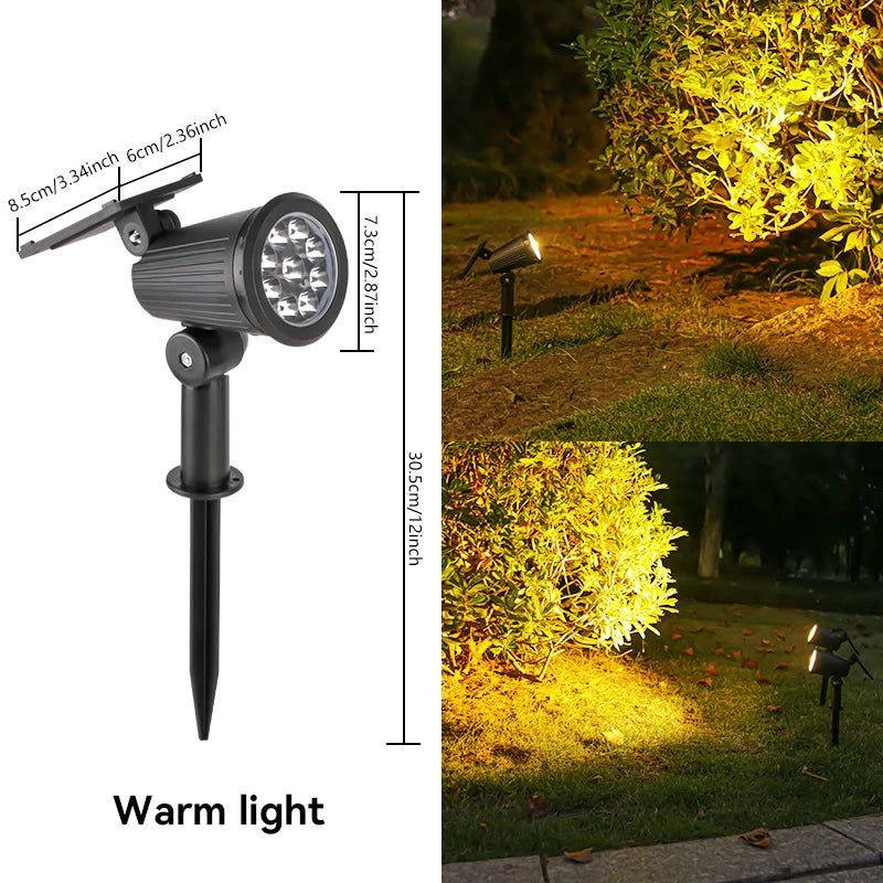 Solar Spotlight 9 LEDs Solar Lawn Lights Outdoor Waterproof Landscape Garden Lighting Atmosphere Lamp for Patio Yard Halloween