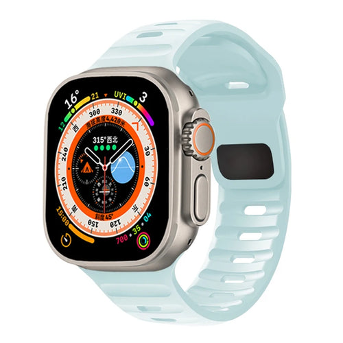 Silicone Sport Strap For Apple Watch Band 49mm 45mm 44mm 42mm 40mm