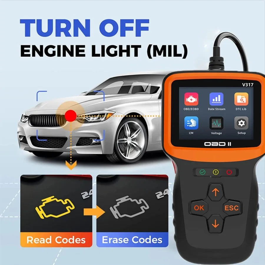 obd2 Scanner Diagnostic Tool Car Accessories Check Engine Code Reader with Reset for Cars Professional Vehicles Scan Tools Faul