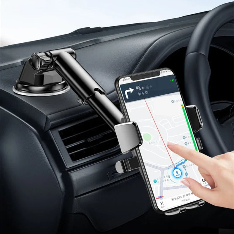 Car Sucker Phone Holder Mount Stand Portable Phone Stand Extension Arm Cell Phone Support For iPhone 13 12 Xiaomi Huawei Samsung