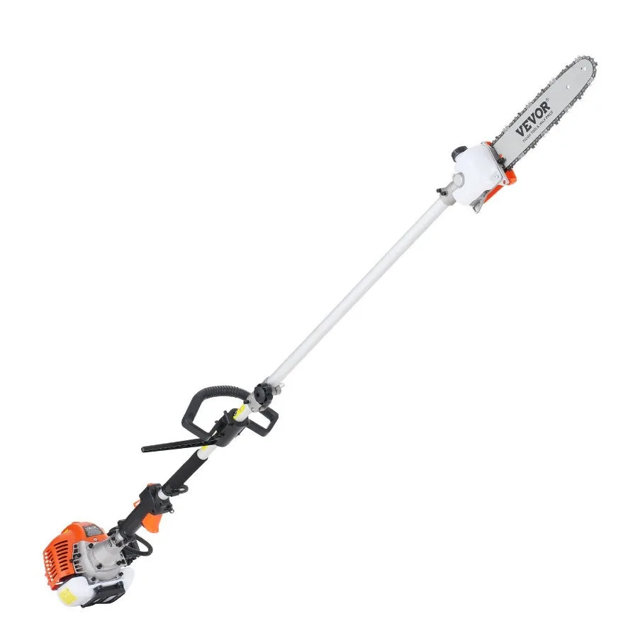 26CC 6in1 MultiFunctional Trimming Tools Gas Hedge Trimmer Weed Eater String Trimmer Brush Cutter Edger Pole Saw Chainsaw Prun