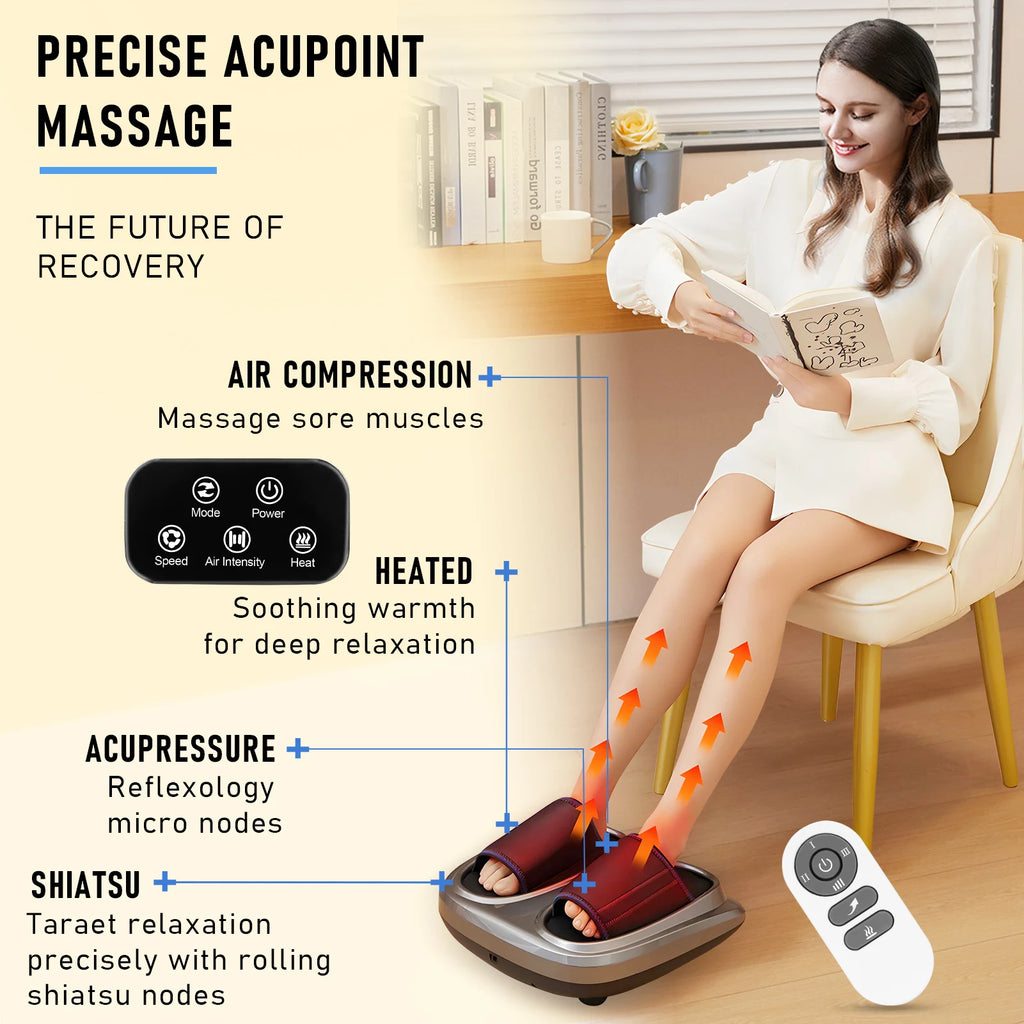 Electric Foot Massager Therapy Shiatsu Kneading Roller Muscle Relief Fatigue Foot Massage Spa Machine