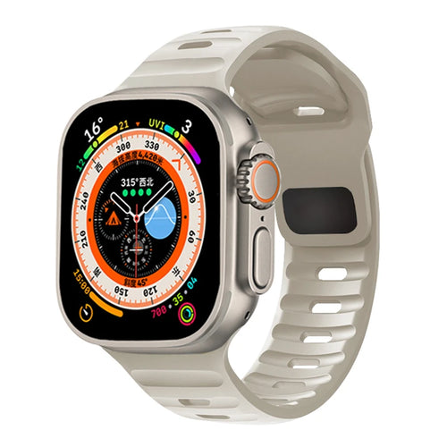 Silicone Sport Strap For Apple Watch Band 49mm 45mm 44mm 42mm 40mm