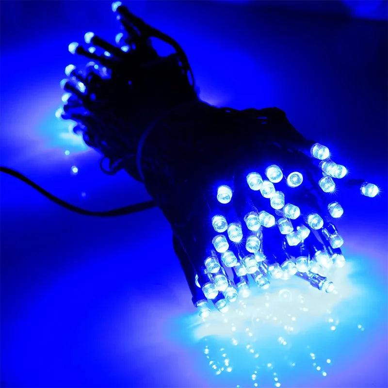 Solar String Light Fairy Outdoor Garden Waterproof Lamp 2025 Christmas Garland Xmas Holiday Party Home Halloween Decoration