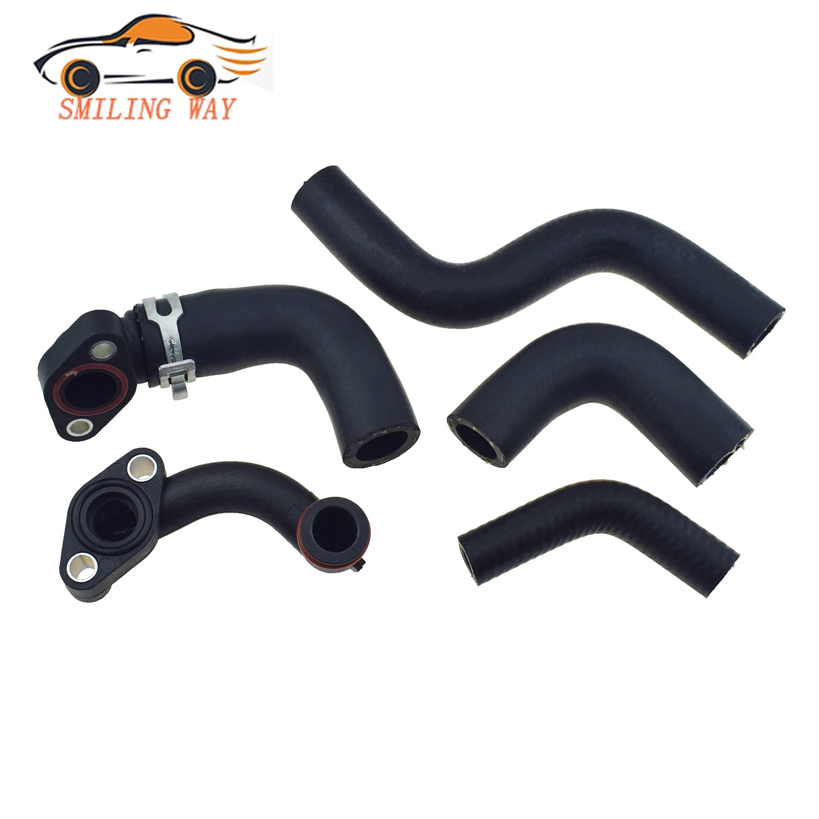 New 1 / 5PCS Engine Coolant Pipe Hose Set Rubber For Jeep Grand Cherokee 68147604AA,68211200AC,68252326AF,68253365AA ,68211250AA