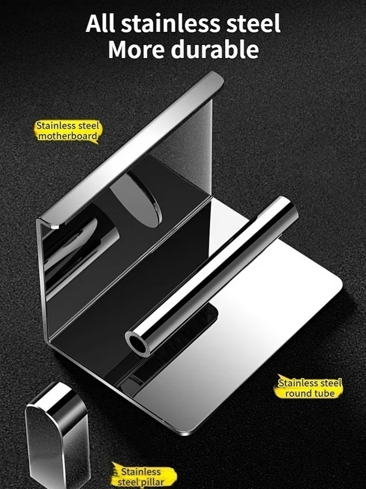 Bathroom Toilet Paper Holder 304 Stainless Steel Waterproof Roll Paper Box Tissue Box Holder Bathroom Hardware Accessories