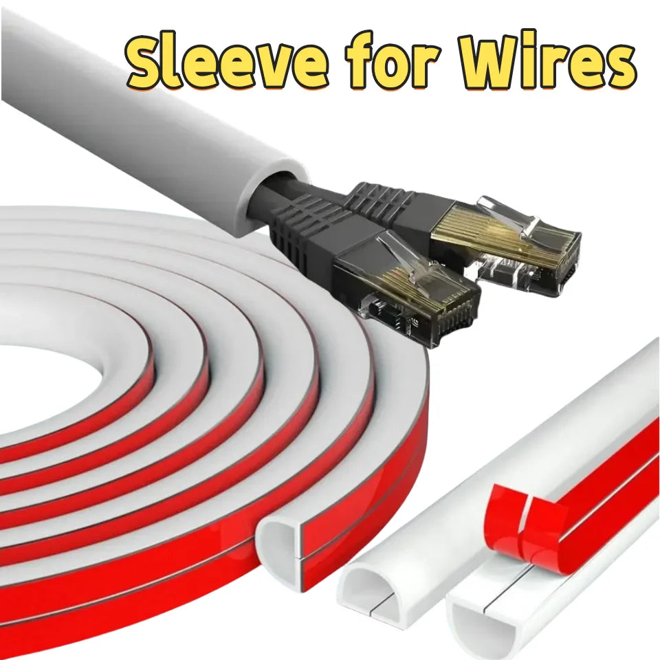 1pc 1m/2m/39.37in/78.74in Self-Adhesive Cable Hider with Protective Sleeve for Wires, Used for Case on Wires, Insulation Protect