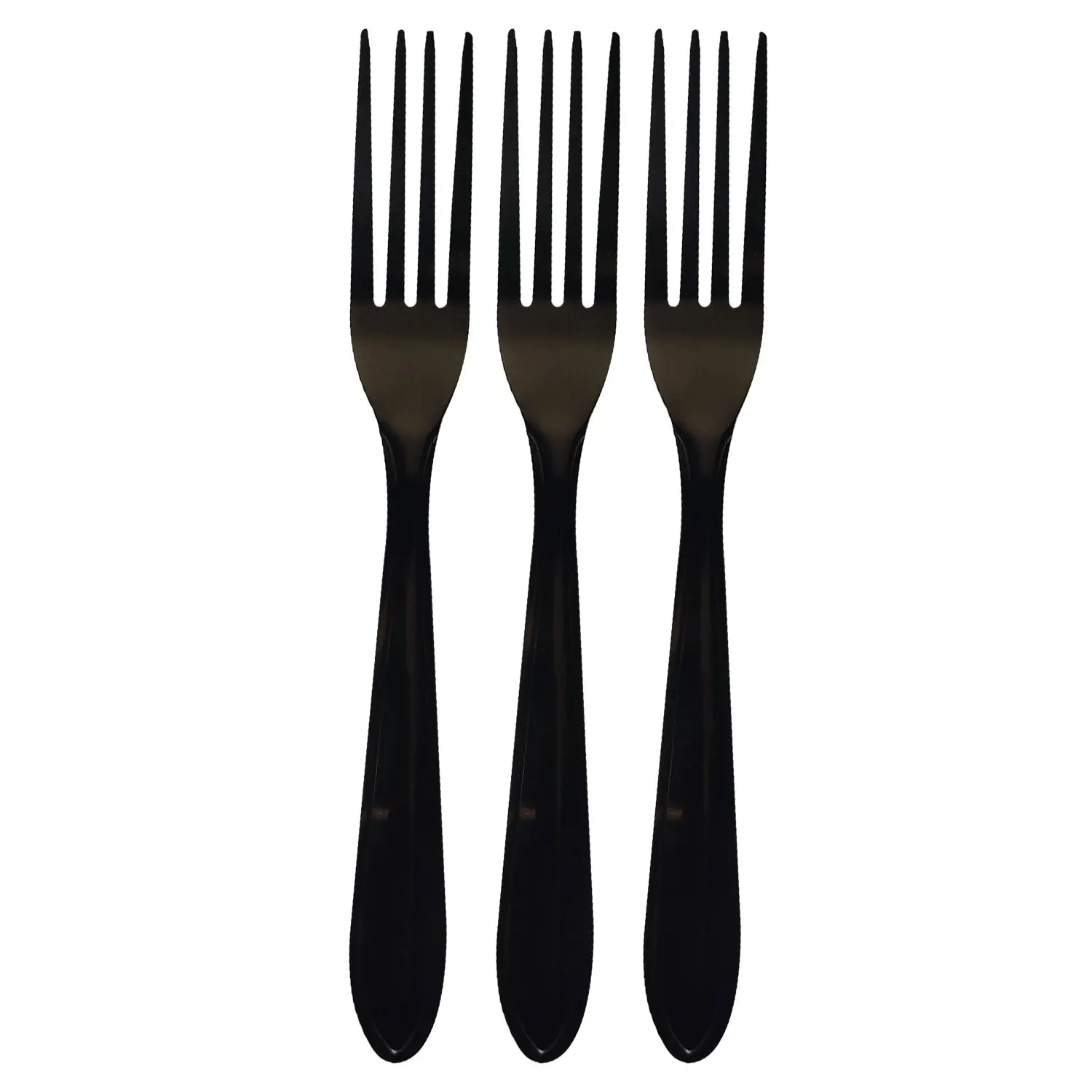 Stainless Steel Flatware Set Black Premium 9 Pieces-Forks Knives and Spoons