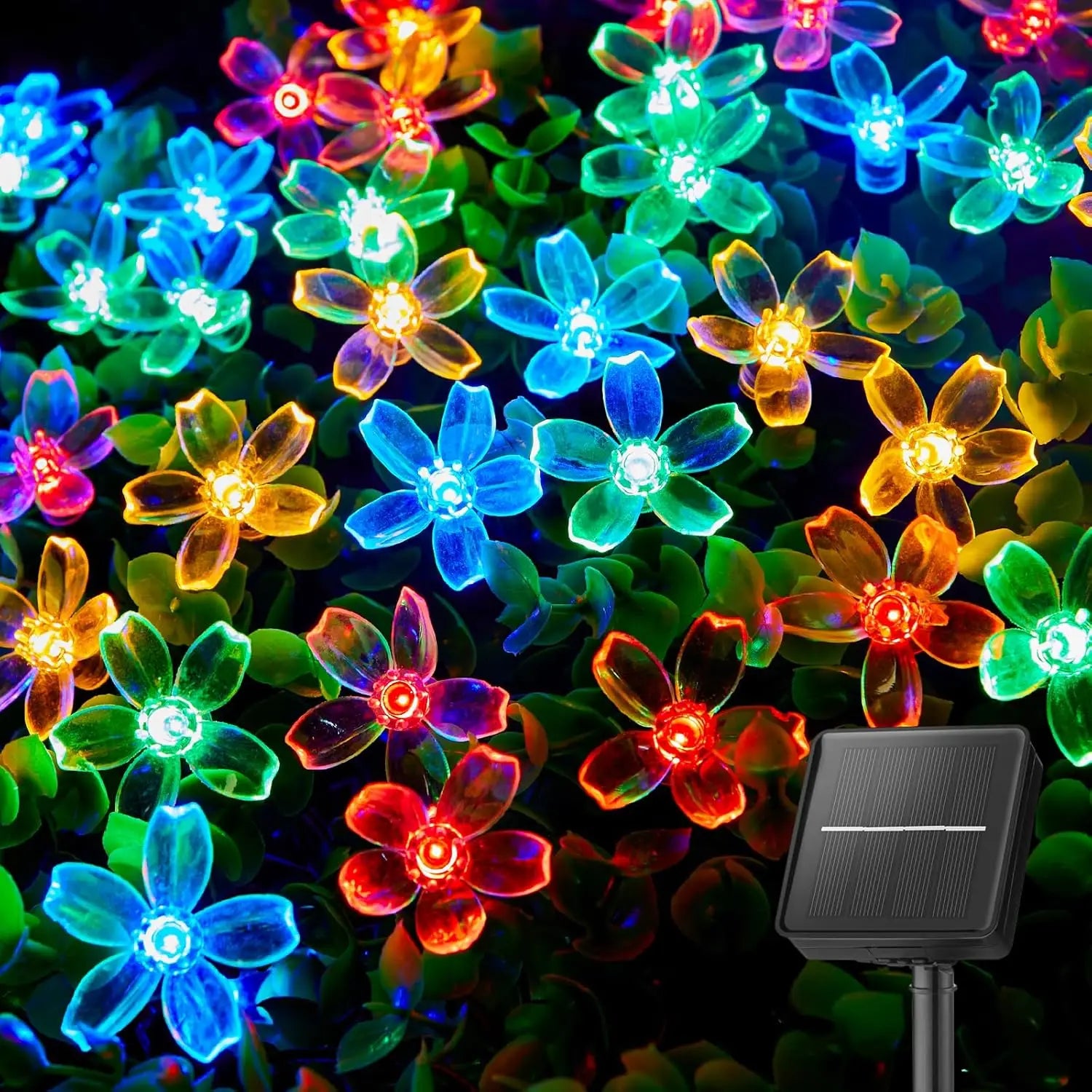 Solar String Lights Outdoor 50 LED with 8 Lighting Modes Waterproof Patio Lights for Garden Yard Party Halloween Christmas Decor