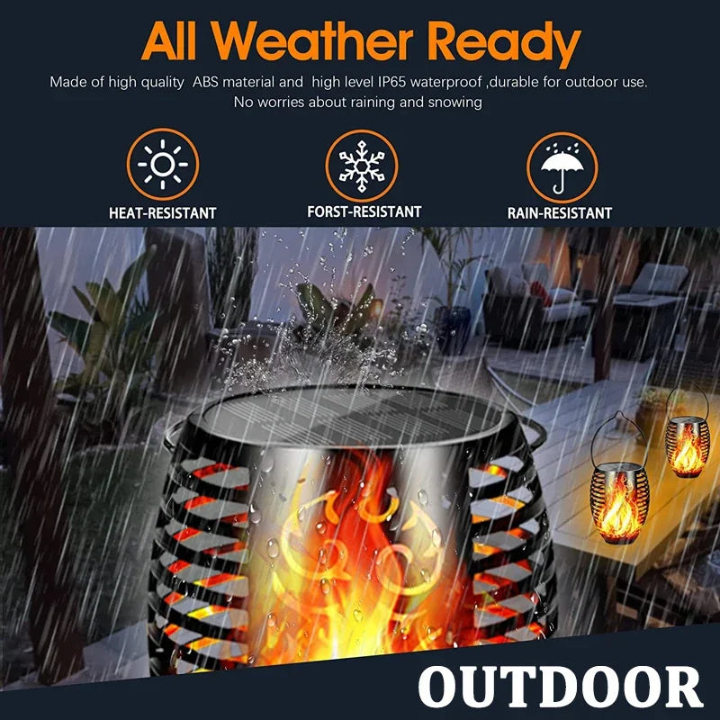 Solar Torch Lights Outdoor Waterproof Landscape Garden Pathway Light with Vivid Dancing Flickering Flame Auto on/Off Solar Light