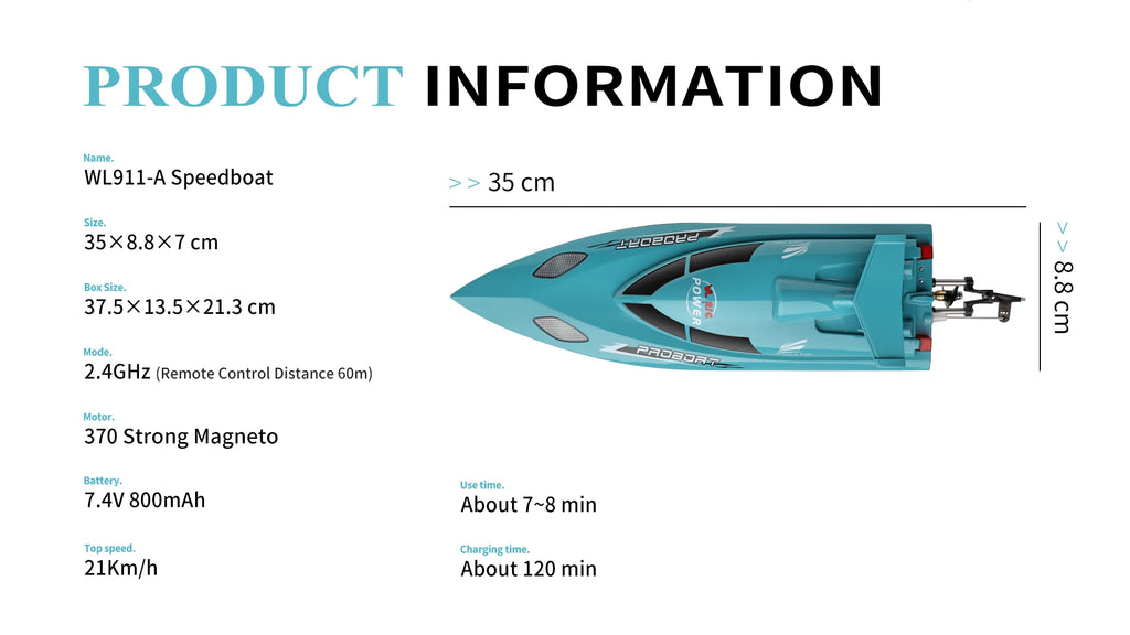 WLtoys WL916 WL911-A RC Boat 2.4Ghz 55KM/H 21KM/H High Speed Racing Ship Remote Control Speedboat Toys For Adults Kids