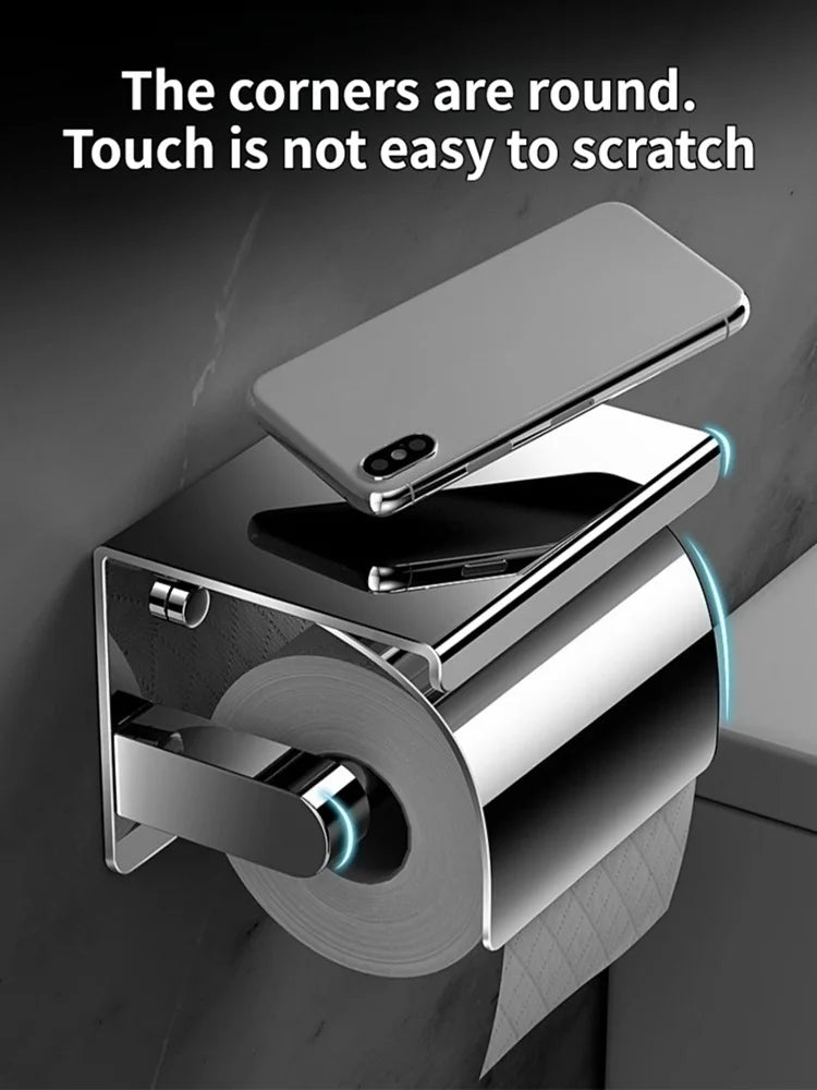 Bathroom Toilet Paper Holder 304 Stainless Steel Waterproof Roll Paper Box Tissue Box Holder Bathroom Hardware Accessories