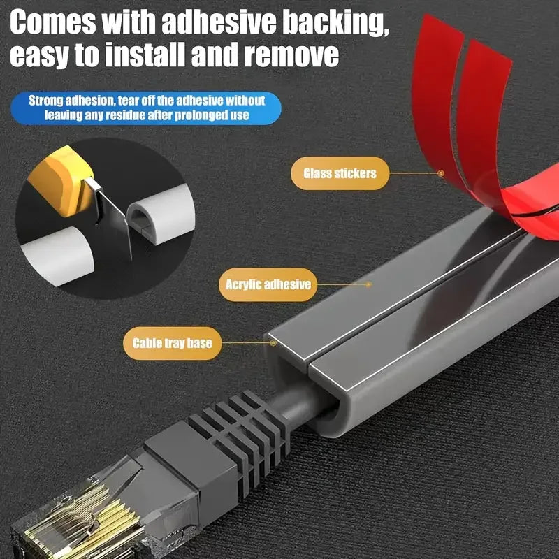 1pc 1m/2m/39.37in/78.74in Self-Adhesive Cable Hider with Protective Sleeve for Wires, Used for Case on Wires, Insulation Protect