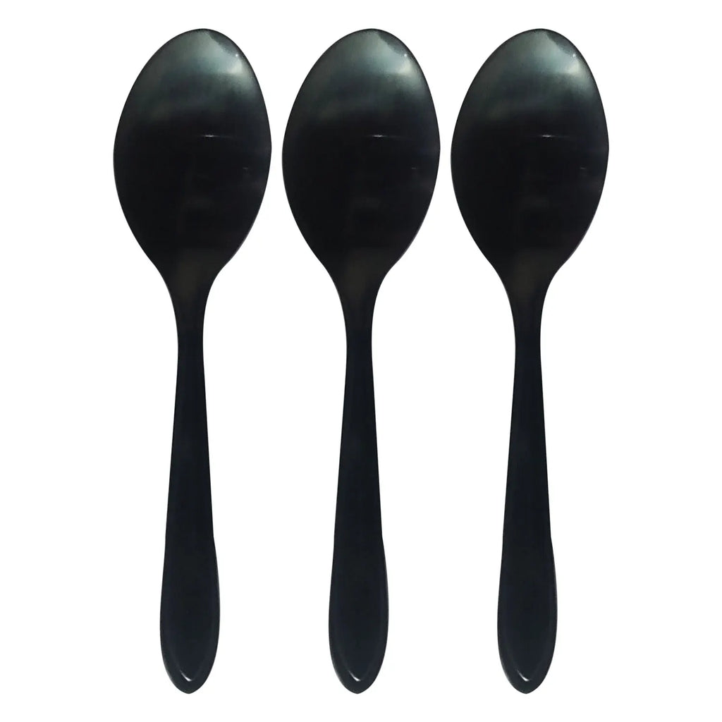 Stainless Steel Flatware Set Black Premium 9 Pieces-Forks Knives and Spoons