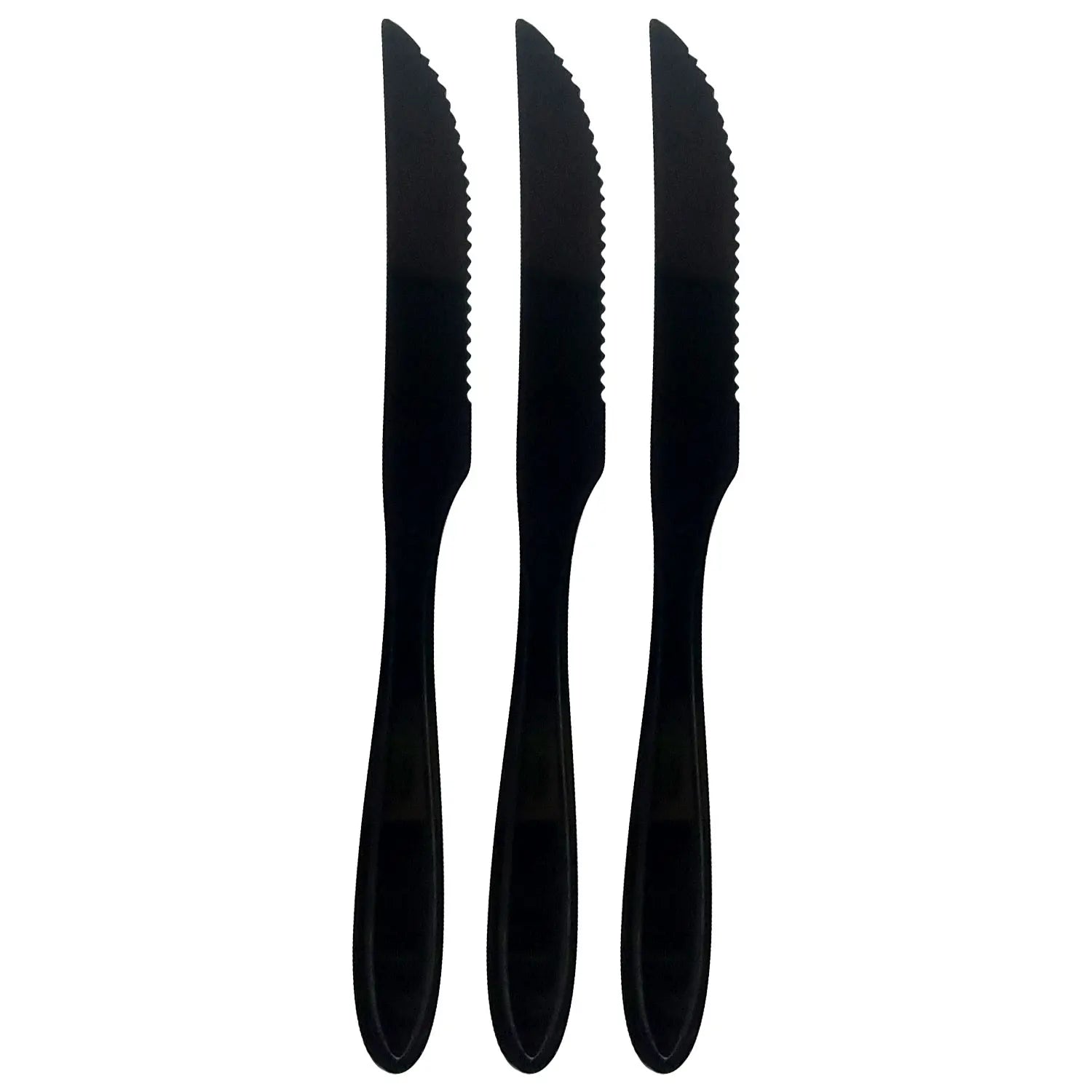 Stainless Steel Flatware Set Black Premium 9 Pieces-Forks Knives and Spoons
