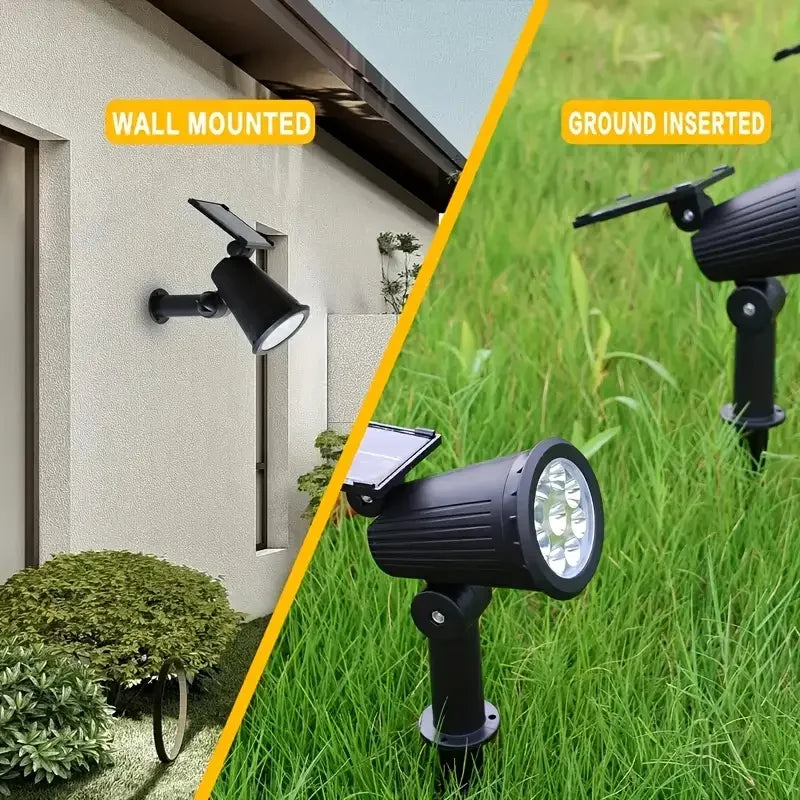 Solar Spotlight 9 LEDs Solar Lawn Lights Outdoor Waterproof Landscape Garden Lighting Atmosphere Lamp for Patio Yard Halloween