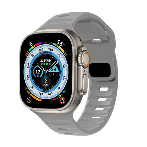 Silicone Sport Strap For Apple Watch Band 49mm 45mm 44mm 42mm 40mm