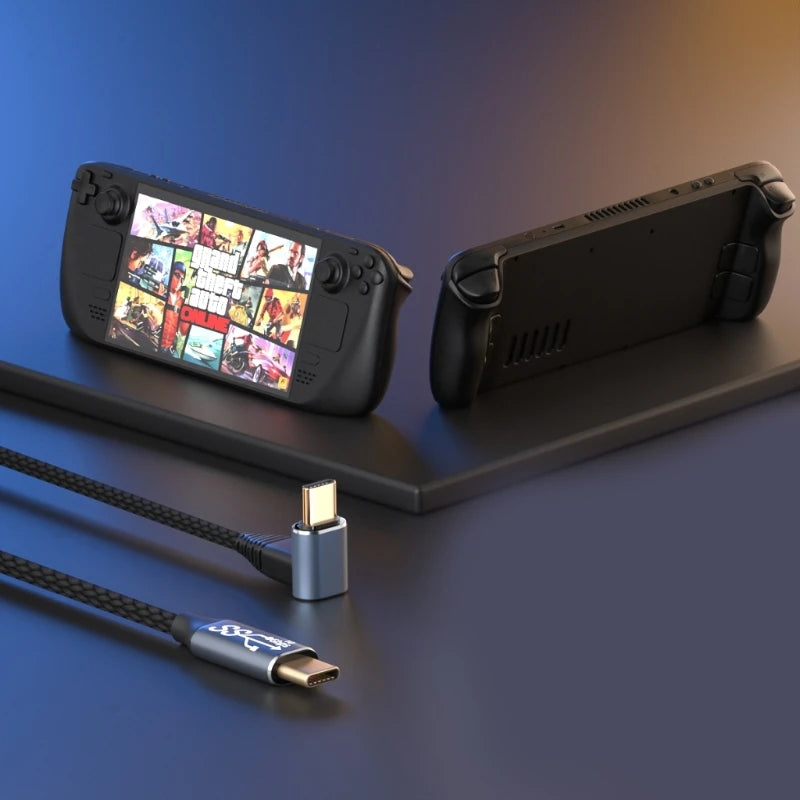 PD 100W Type C Cable 90 Degree USB C Fast Charging Wire Cord Type-C Adapter Cord 0.5M 1M 1.5M 2M