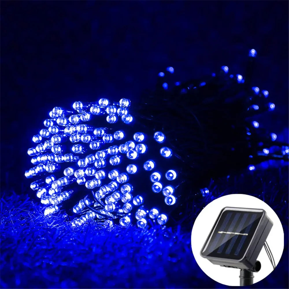 Solar String Light Fairy Outdoor Garden Waterproof Lamp 2025 Christmas Garland Xmas Holiday Party Home Halloween Decoration