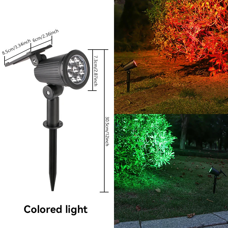 Solar Spotlight 9 LEDs Solar Lawn Lights Outdoor Waterproof Landscape Garden Lighting Atmosphere Lamp for Patio Yard Halloween