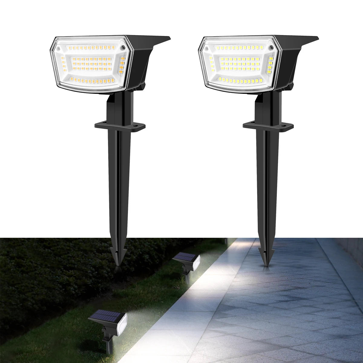 Solar Light Outdoor Waterproof Courtyard Path Lights Auto On Off Night Lighting Garden Decoration Lawn Lamp Spotlight