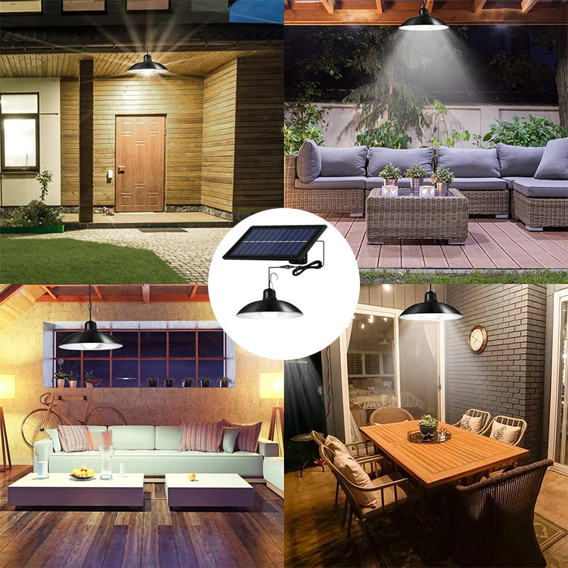 Solar Lights Household Outdoor Solar Lamp and Outdoor Garden Pendant Light Camping Solar Lights One Drag Two Waterproof Lighting