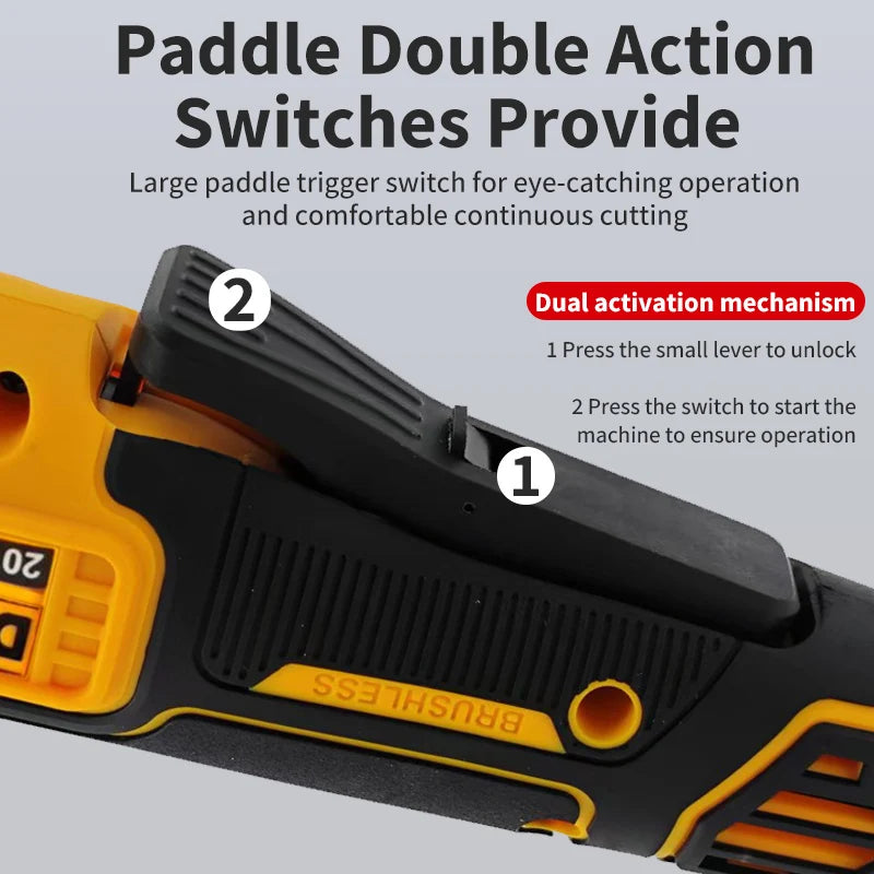 Codrill 125/100mm Cordless Brushless Angle Grinder 9000RPM Cutting Machine Polishing Machine For Dewalt 20V Battery PIN