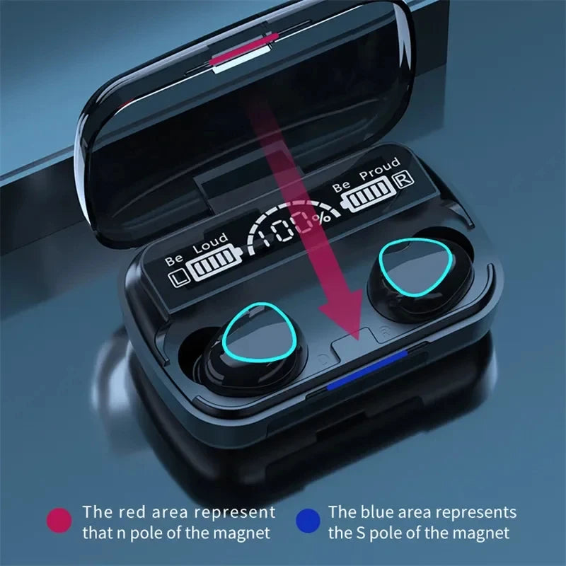 TWS M10 Wireless Bluetooth Headphones LED Display With Charging Box 9D