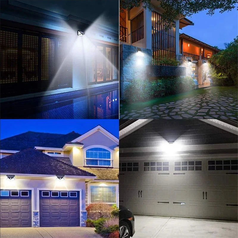 Solar Light 100LED Solar Flood Lights 3 Modes Outdoor Solar Motion Security Light Waterproof for Garden Patio Garage Wall Light