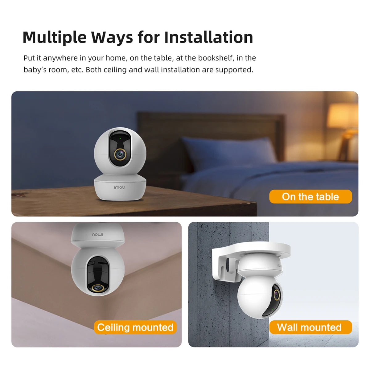 IMOU 2pcs Ranger SE 4MP Indoor Home Wifi 360 Camera Human Detection Night Vision Baby Security Surveillance Wireless IP Camera