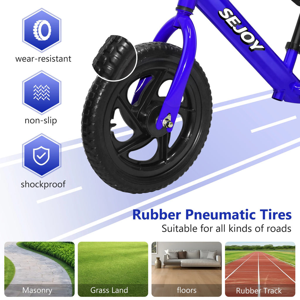 SEJOY Balance Bike for Kids Toddler Training Bicycle  for Ages 3-6 Years Old Outside Bike Toy Scooter Saddle Height Adjustable