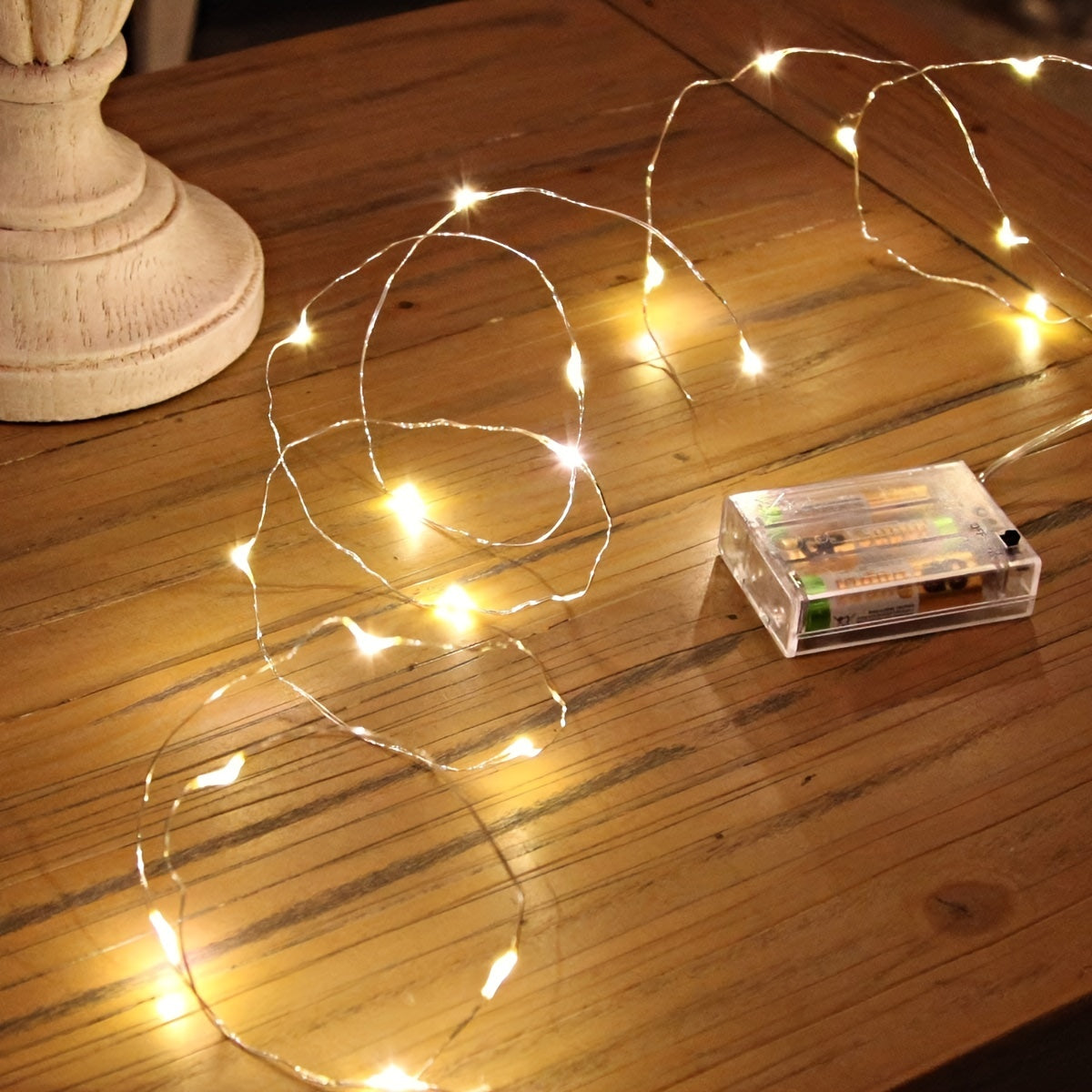[LED Fairy Lights] Christmas LED Fairy Lights 1set, Copper Wire String 2/5/10m, Battery Box, Holiday Outdoor Lamp Garland for Wedding Party Decoration